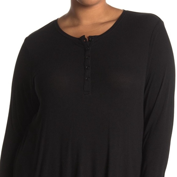 Button Front Henley Shirt - Picture 2 of 4